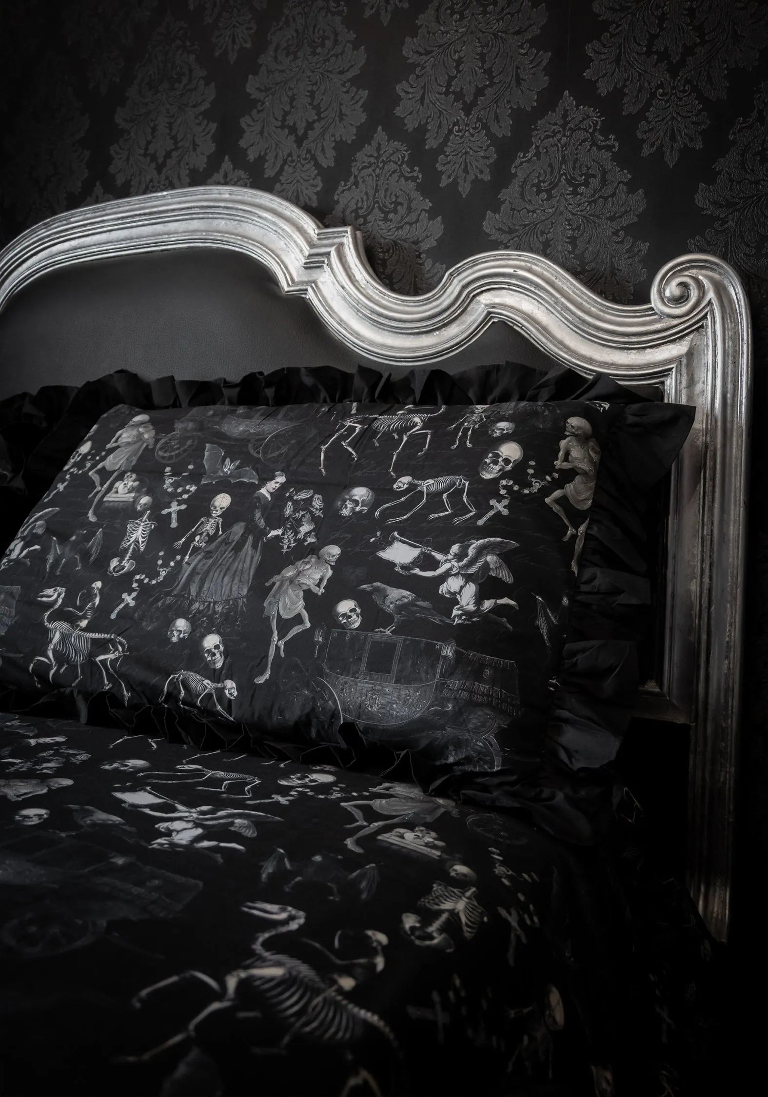 Melancholia Ruffle Bedding Set - UK King sold by Disturbia