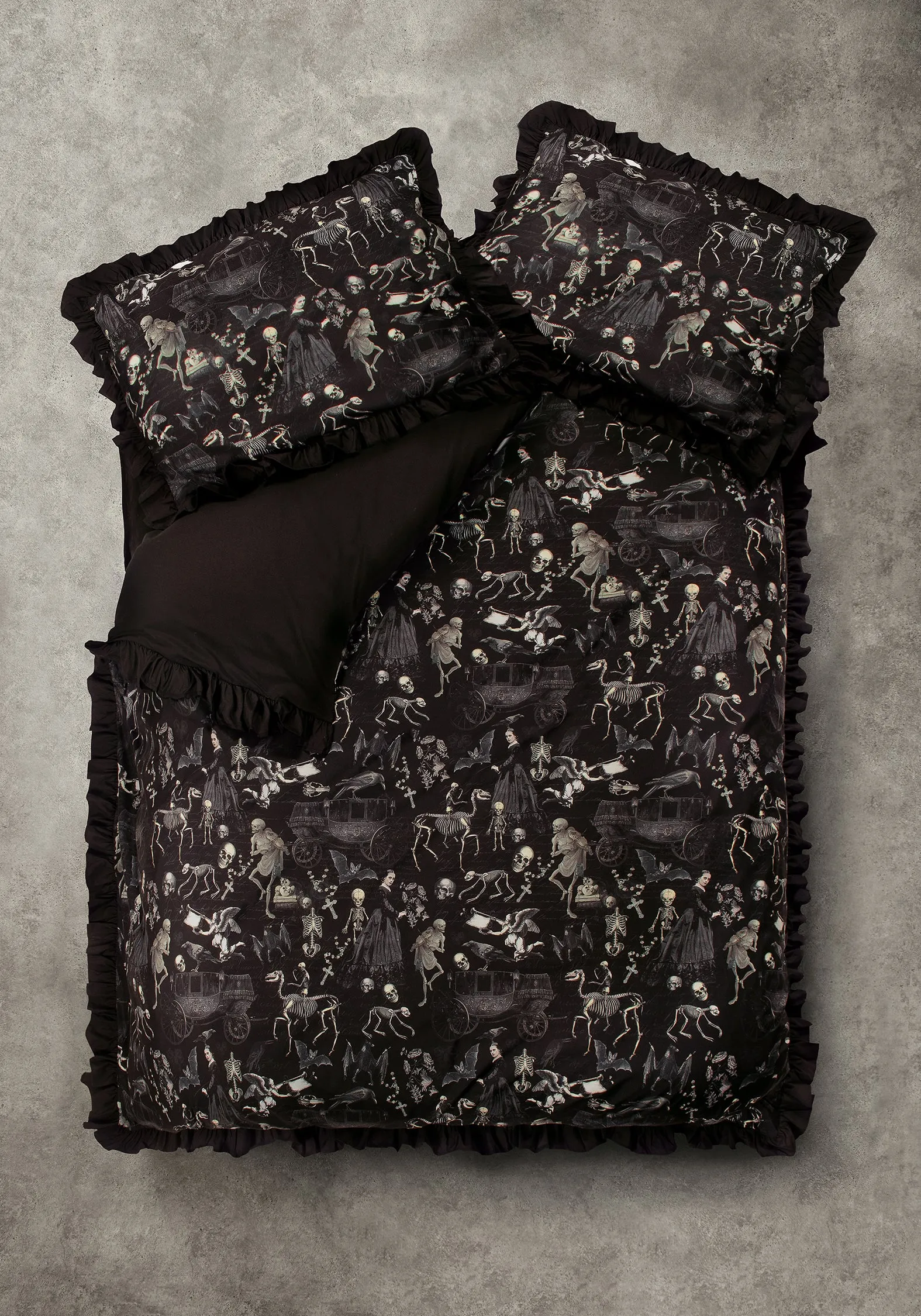 Melancholia Ruffle Bedding Set - UK King sold by Disturbia product image thumbnail 5