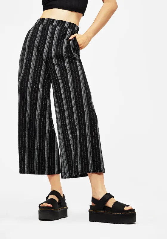 Clandestine Stripe Cotton-Blend Culottes sold by Disturbia
