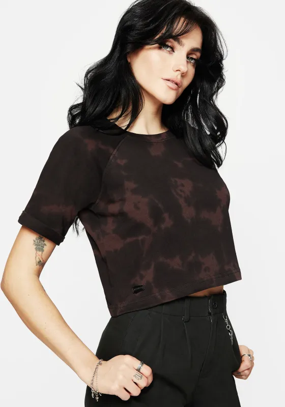Mercury Tie Dye Boxy Crop Cotton Tee sold by Disturbia