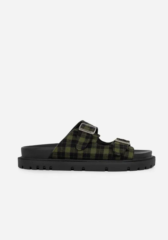 Terra Gingham Buckle Sandals sold by Disturbia