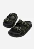 Terra Gingham Buckle Sandals sold by Disturbia