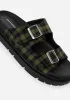 Terra Gingham Buckle Sandals sold by Disturbia