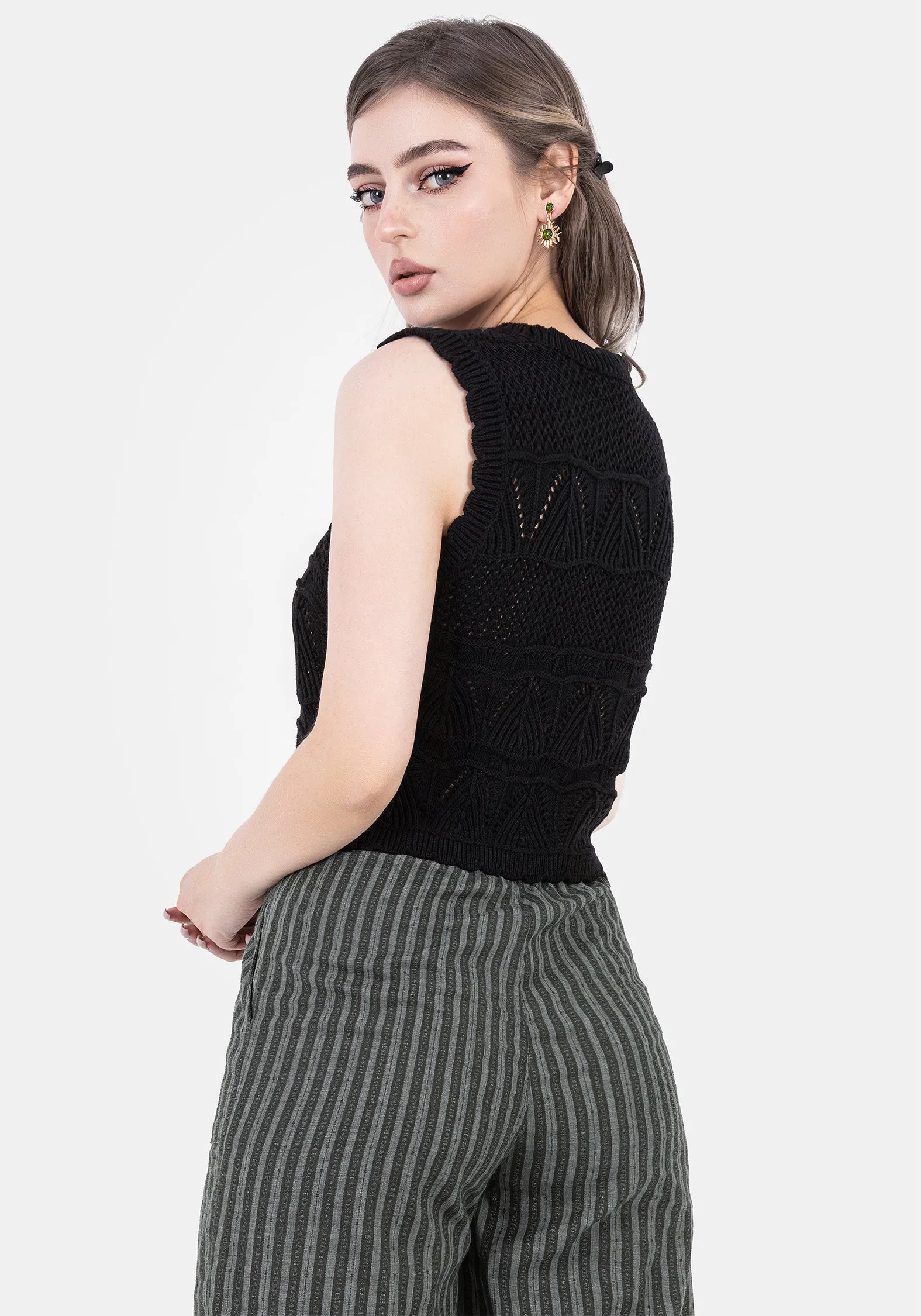 Belleville Sleeveless Knit Waistcoat sold by Disturbia product image thumbnail 3