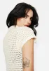 Drifter Pointelle Knit Button Up Top sold by Disturbia