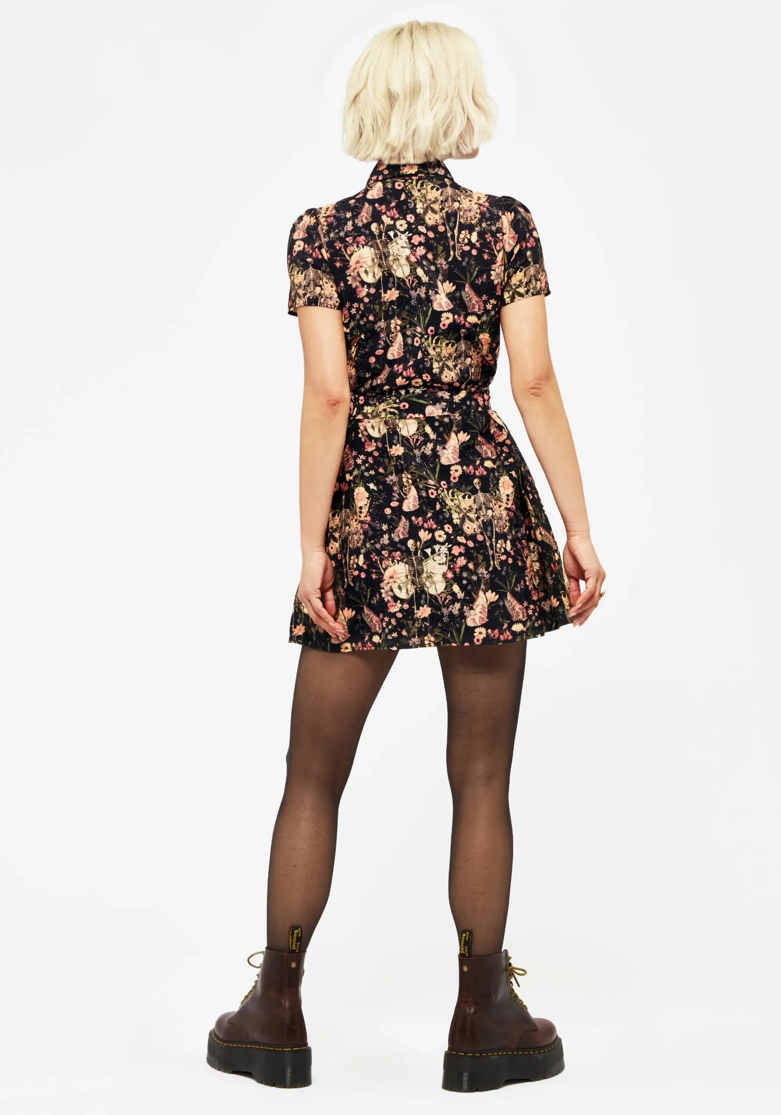 Pixie Floral Print Mini Shirt Dress sold by Disturbia product image thumbnail 3