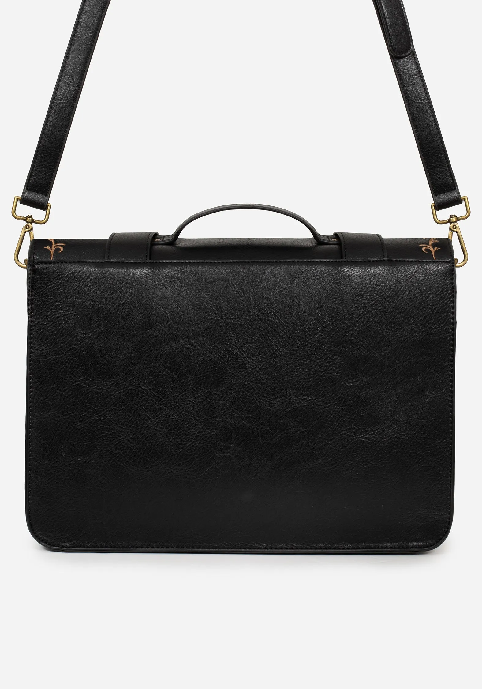 Rosamoth Buckle Vine Embroidered Satchel Bag - Black sold by Disturbia product image thumbnail 4