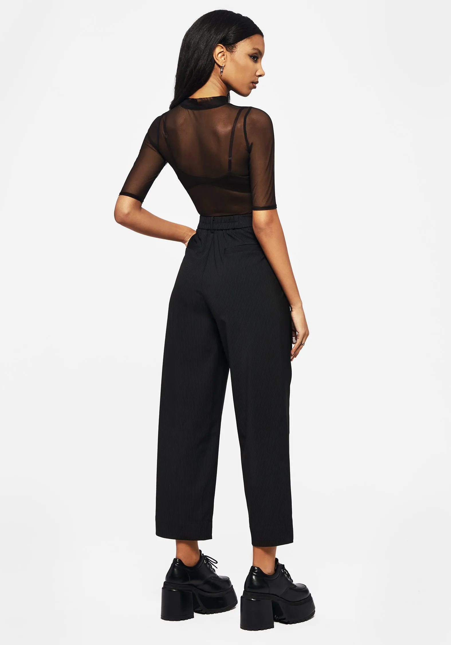 Zelda Pinstripe Tailored Balloon Trousers sold by Disturbia product image thumbnail 3