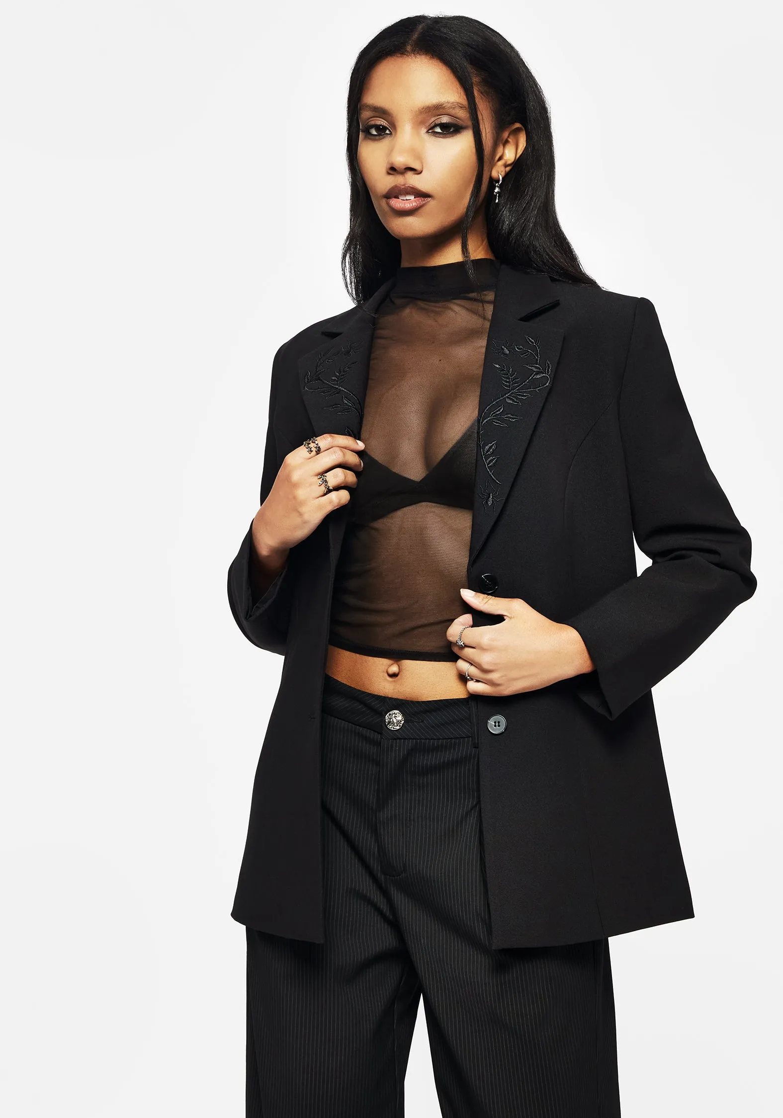 Zelda Pinstripe Tailored Balloon Trousers sold by Disturbia product image thumbnail 5