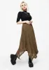 Myrtle Floral Lace Handkerchief Hem Midi Skirt sold by Disturbia