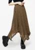 Myrtle Floral Lace Handkerchief Hem Midi Skirt sold by Disturbia