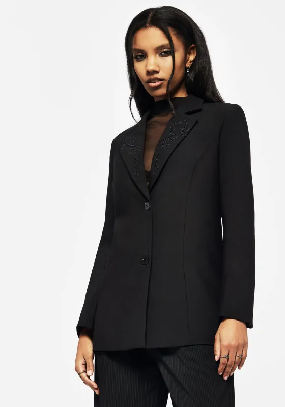 Funnelweb Embroidered Relaxed Blazer sold by Disturbia