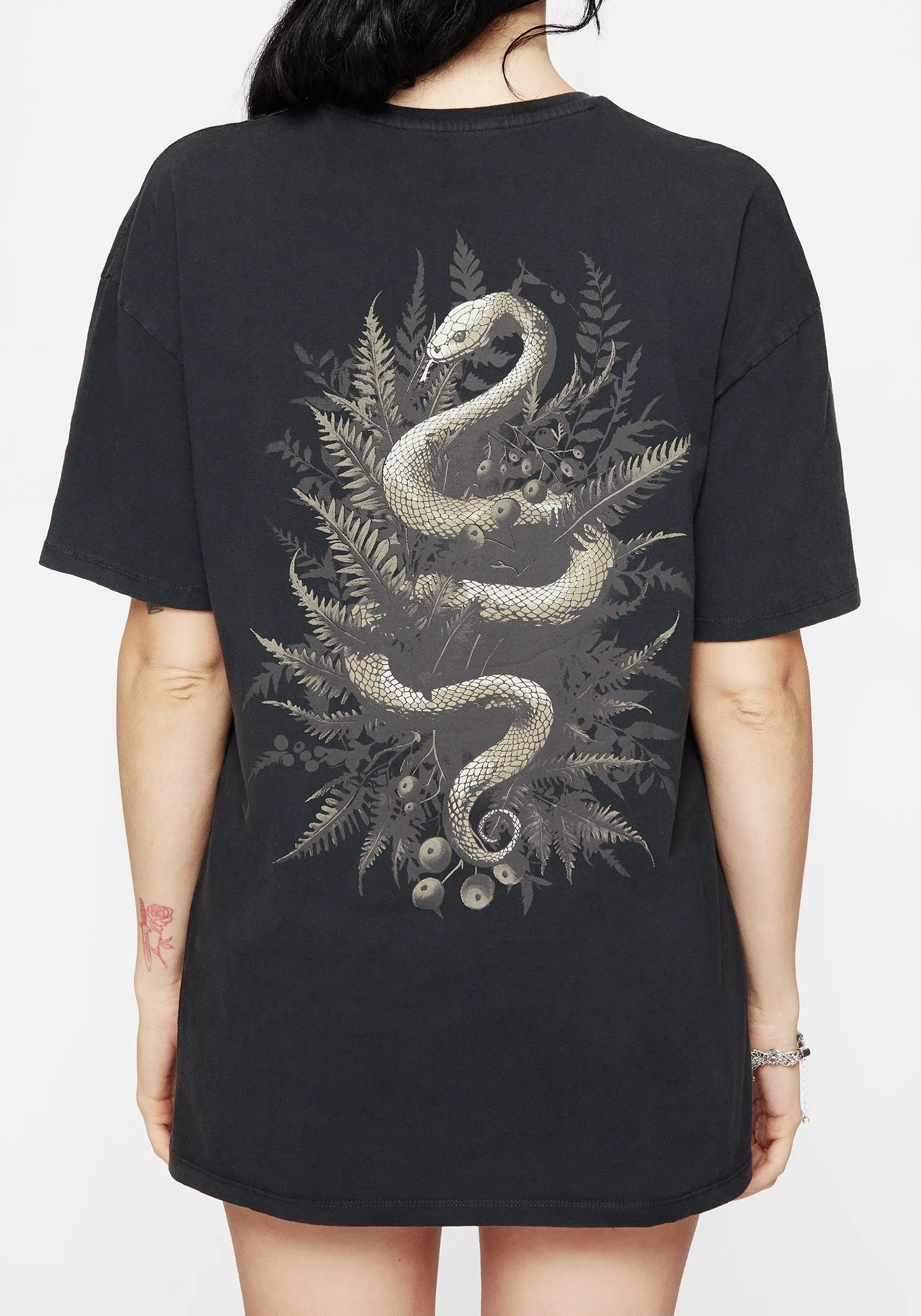 Gravity Cotton Snake Printed T-Shirt sold by Disturbia product image thumbnail 2