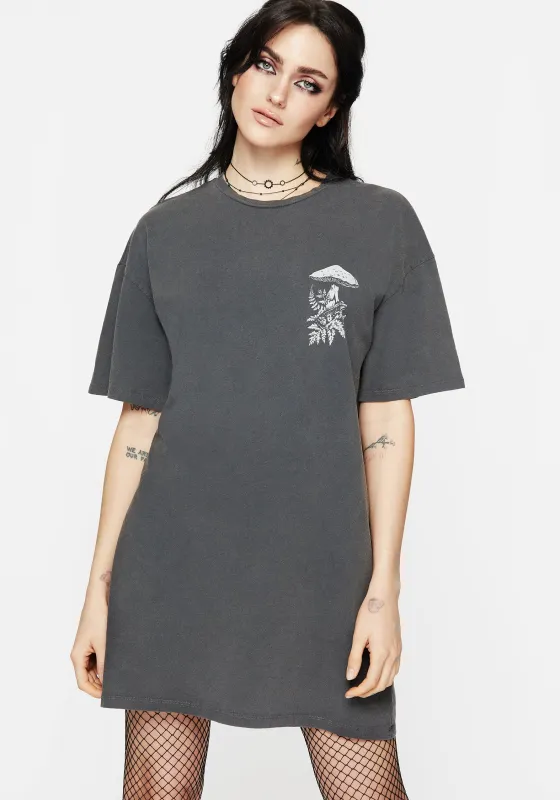 Pressure Cotton Mushroom Print Tee Dress sold by Disturbia