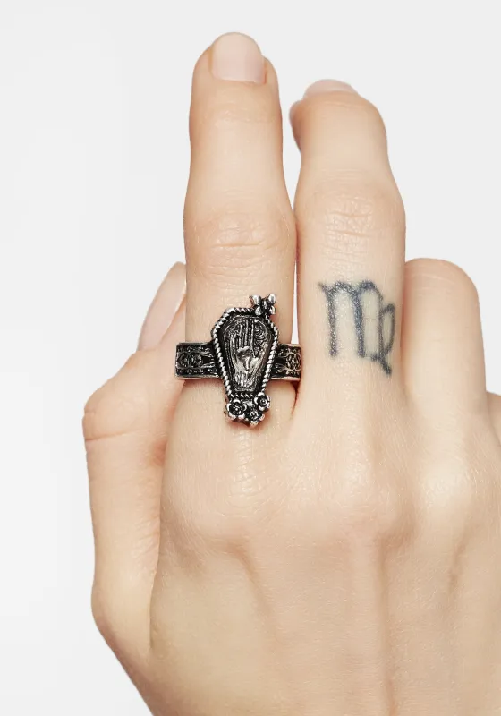 Arbor Coffin Ring sold by Disturbia