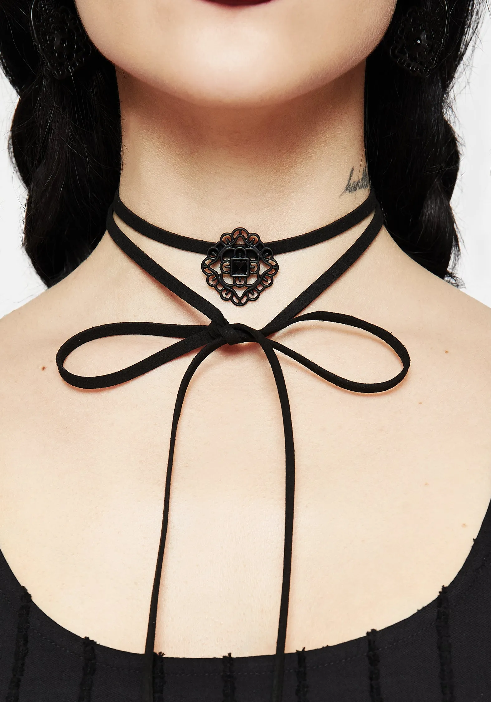 Elaine Cord Ornate Choker sold by Disturbia product image thumbnail 2