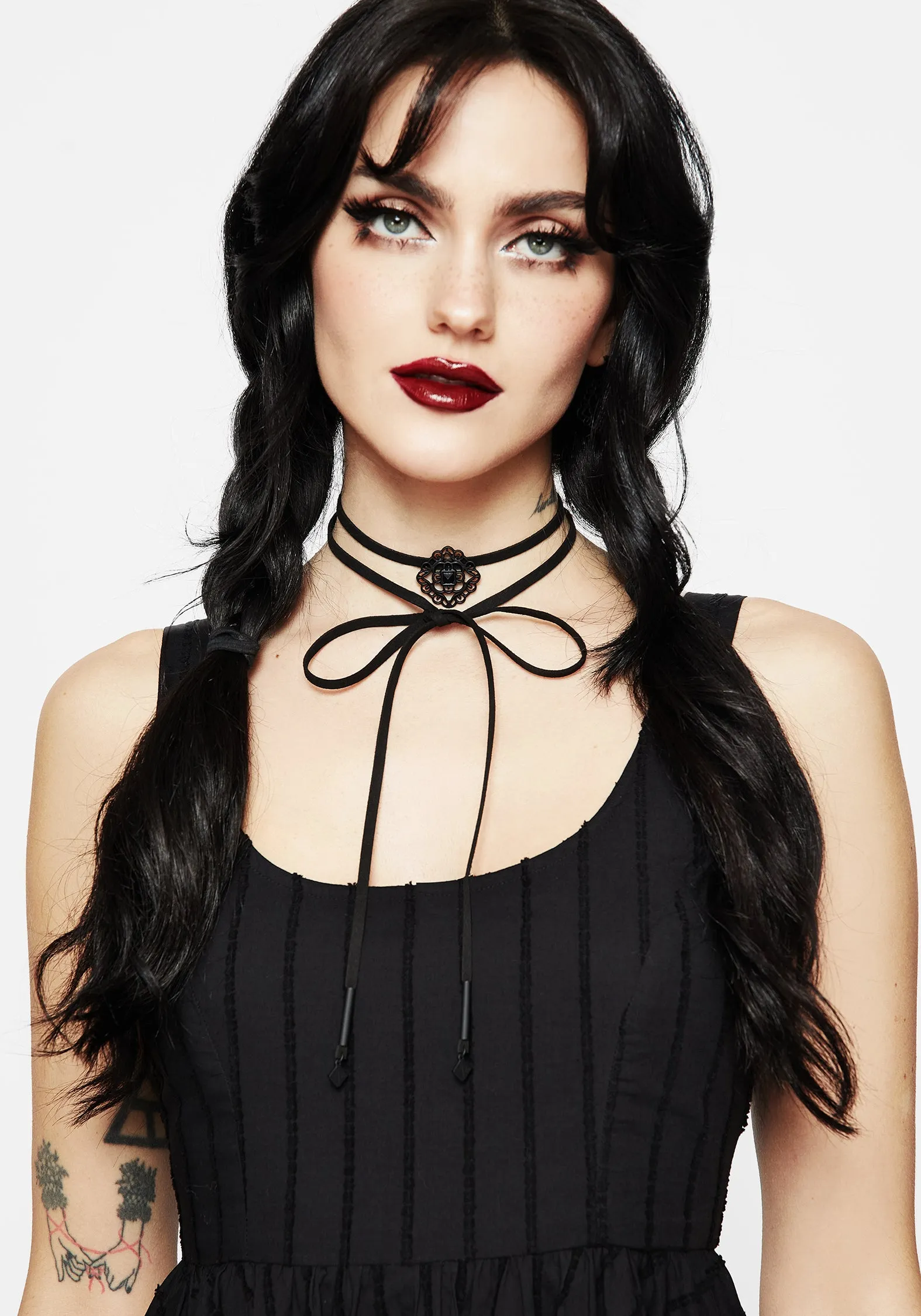 Elaine Cord Ornate Choker sold by Disturbia