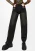 Veltha Floral Embroidered Denim Barrel Leg Jeans sold by Disturbia