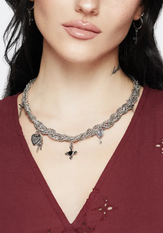 Eilir Twisted Vintage Charm Necklace sold by Disturbia