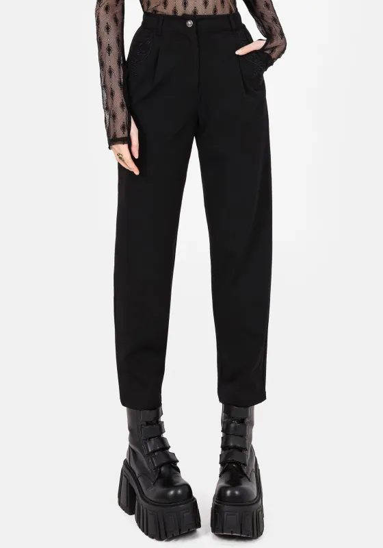 Mona Embroidered Tapered Trousers sold by Disturbia