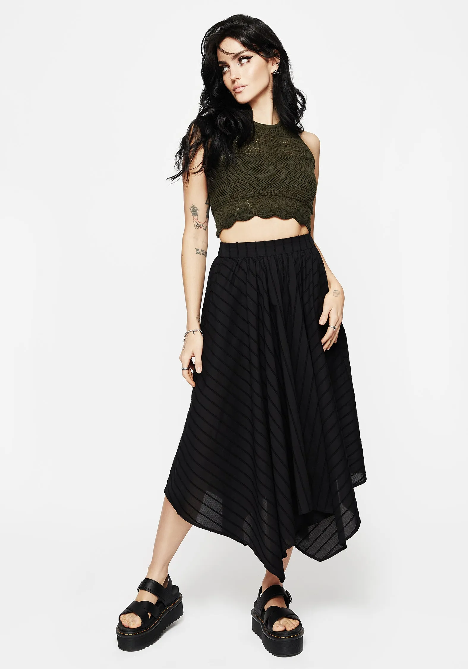 Blythe Handkerchief Hem Midaxi Skirt sold by Disturbia product image thumbnail 4