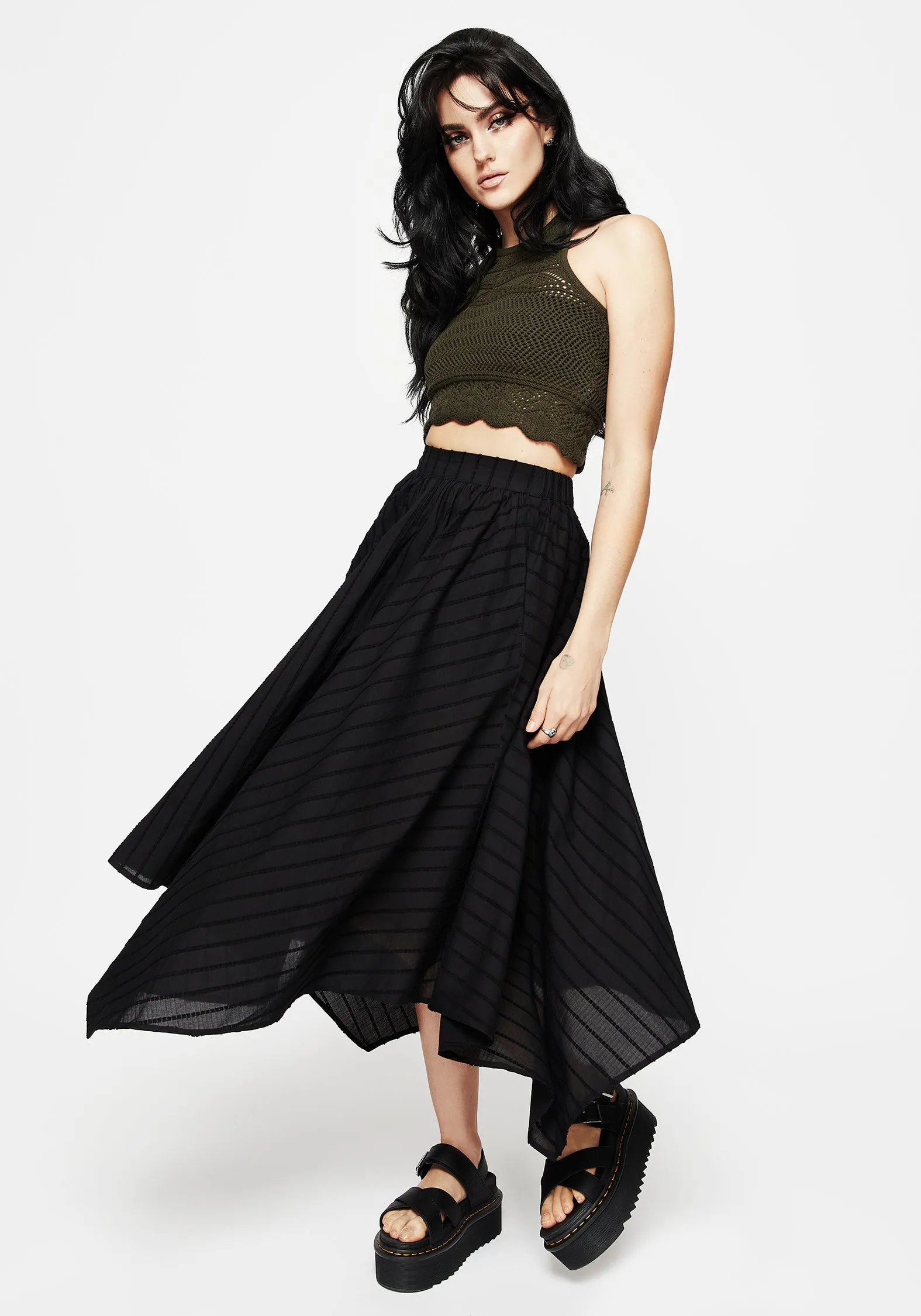 Blythe Handkerchief Hem Midaxi Skirt sold by Disturbia product image thumbnail 5