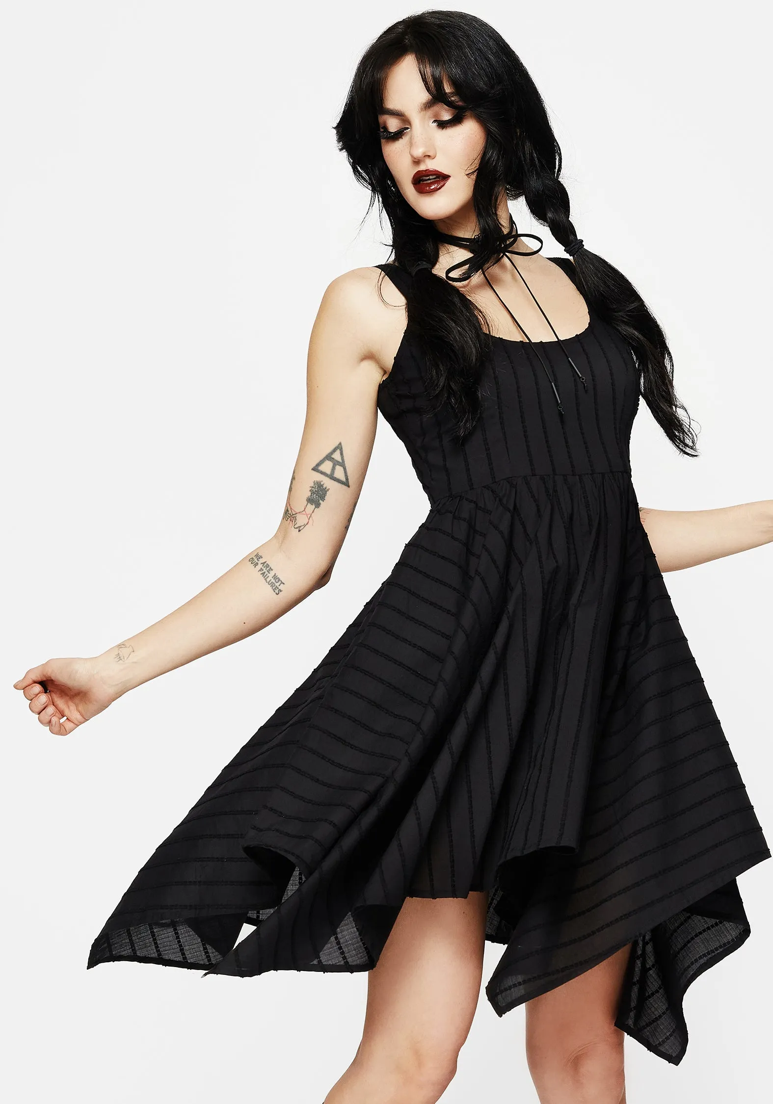 Blythe Handkerchief Hem Mini Dress sold by Disturbia
