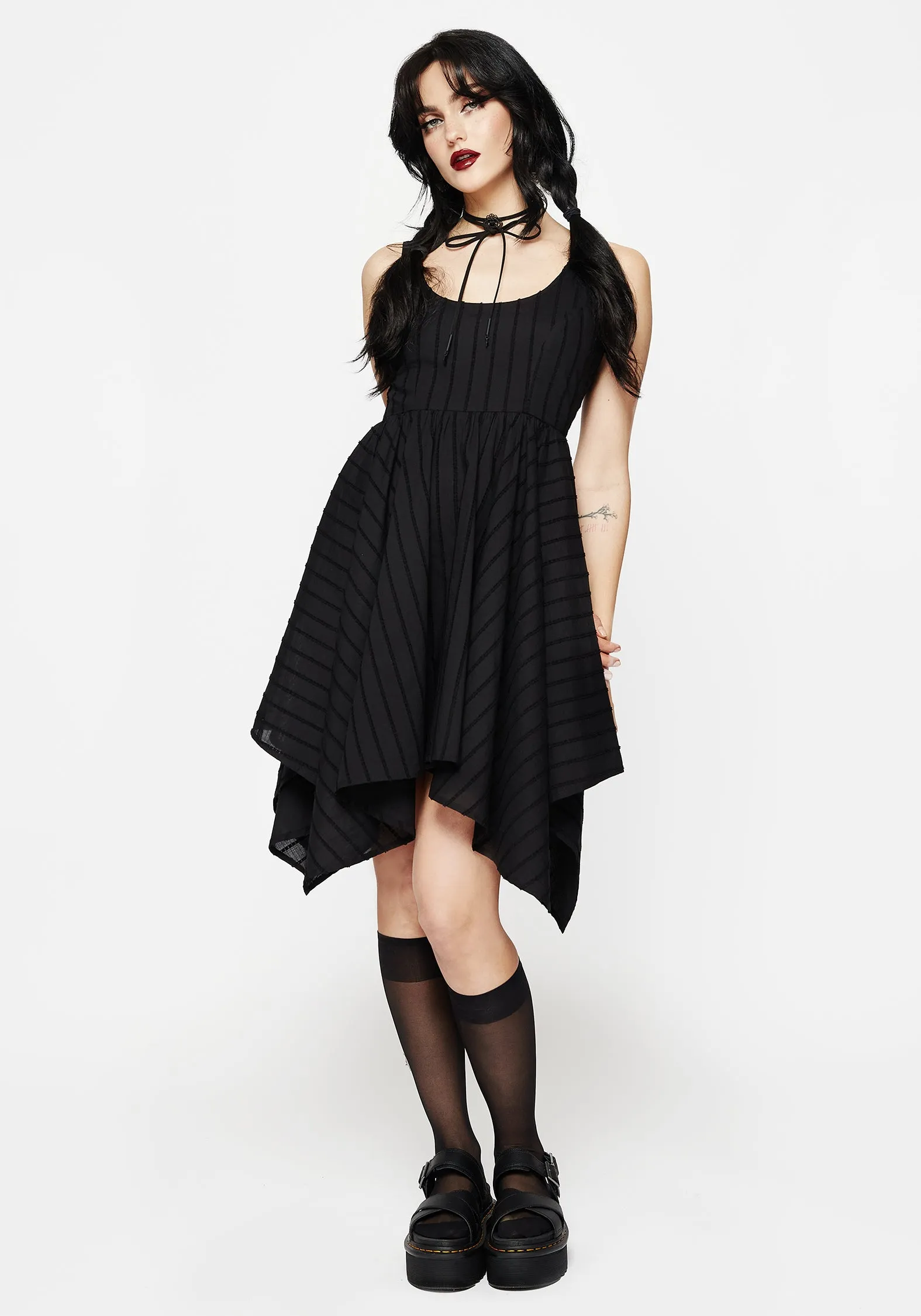 Blythe Handkerchief Hem Mini Dress sold by Disturbia product image thumbnail 5