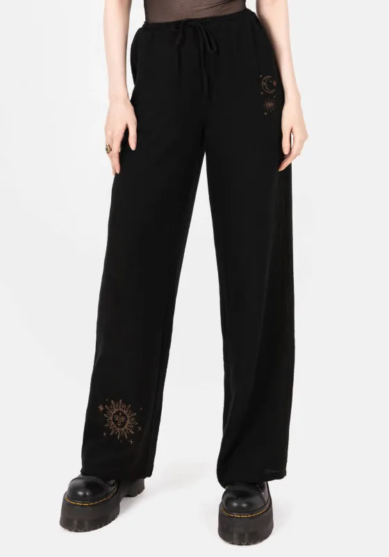 Cosmos Embroidered Wide Leg Trousers sold by Disturbia