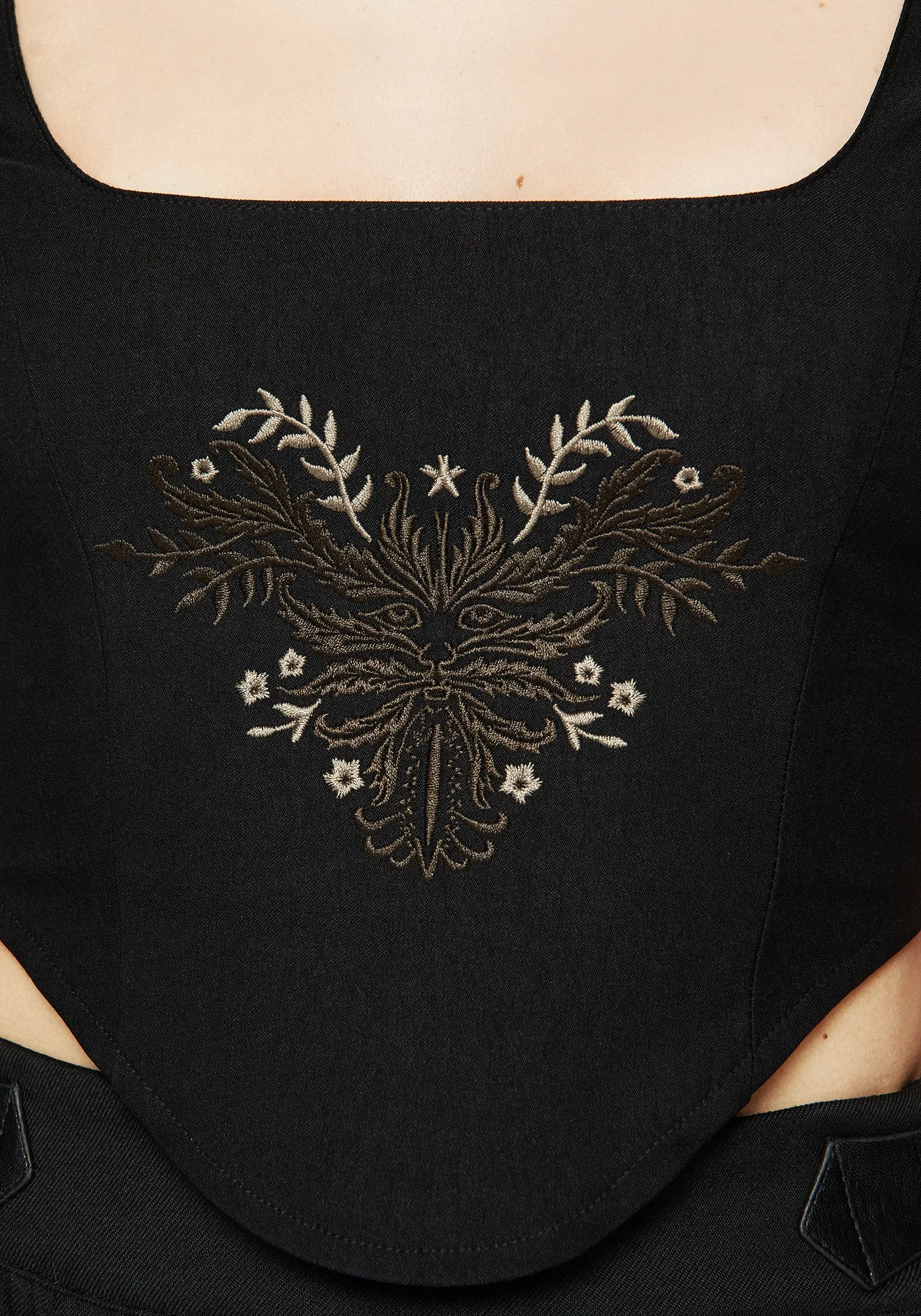 Foliate Floral Embroidered Corset Top sold by Disturbia product image thumbnail 2