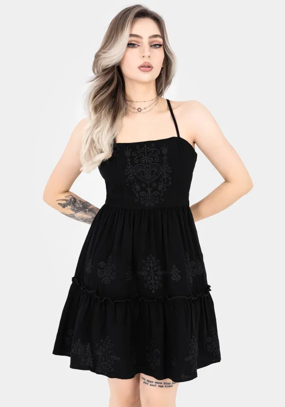 Cordata Embroidered Cami Mini Smock Dress sold by Disturbia