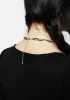 Catkin Cord Weave Cross Choker sold by Disturbia