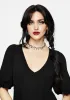 Catkin Cord Weave Cross Choker sold by Disturbia