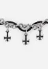 Catkin Cord Weave Cross Choker sold by Disturbia