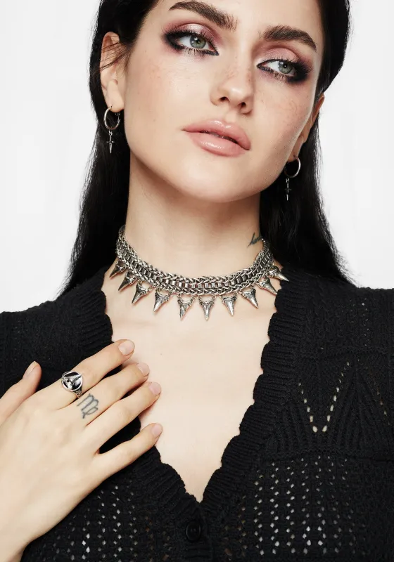 Shark Tooth Choker sold by Disturbia