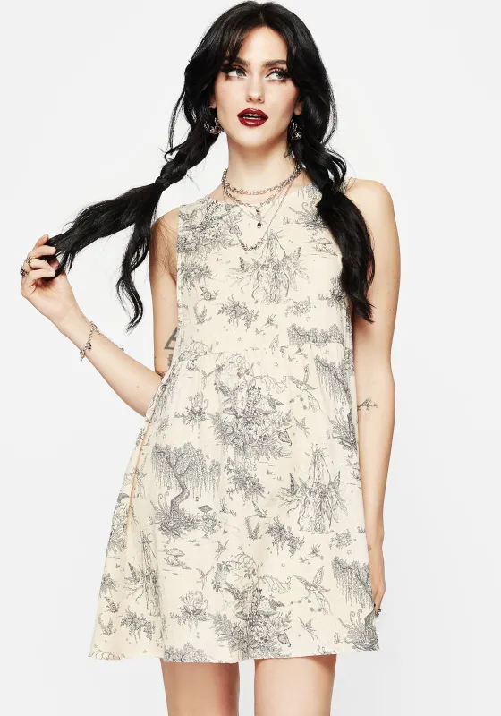 Maypole Cotton Print Mini Smock Dress sold by Disturbia