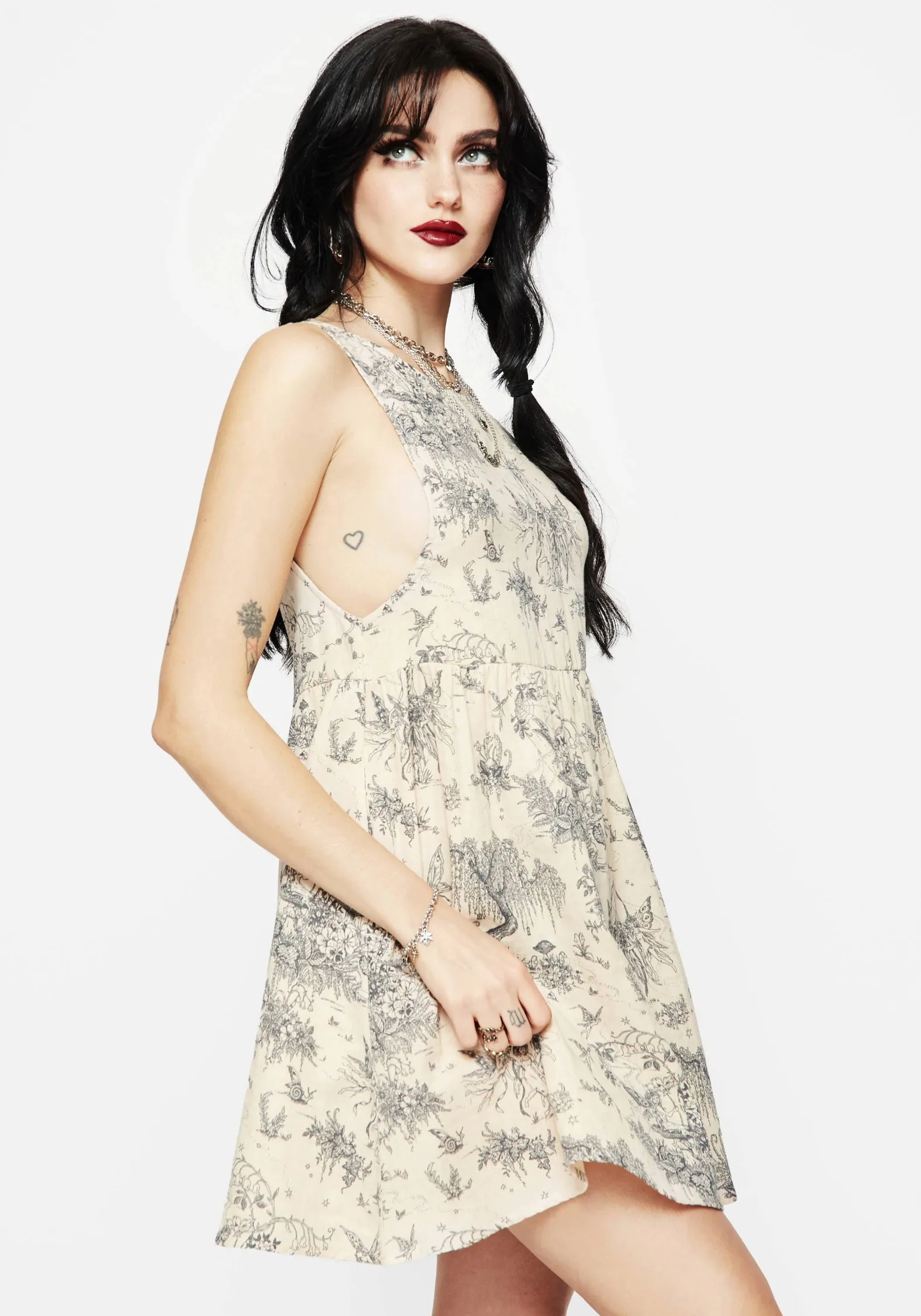 Maypole Cotton Print Mini Smock Dress sold by Disturbia product image thumbnail 5
