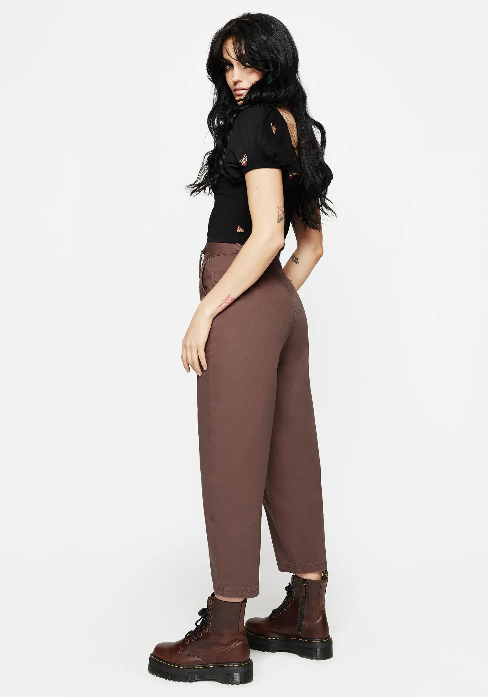 Pinhead Belted Balloon Leg Trousers - Brown sold by Disturbia product image thumbnail 3
