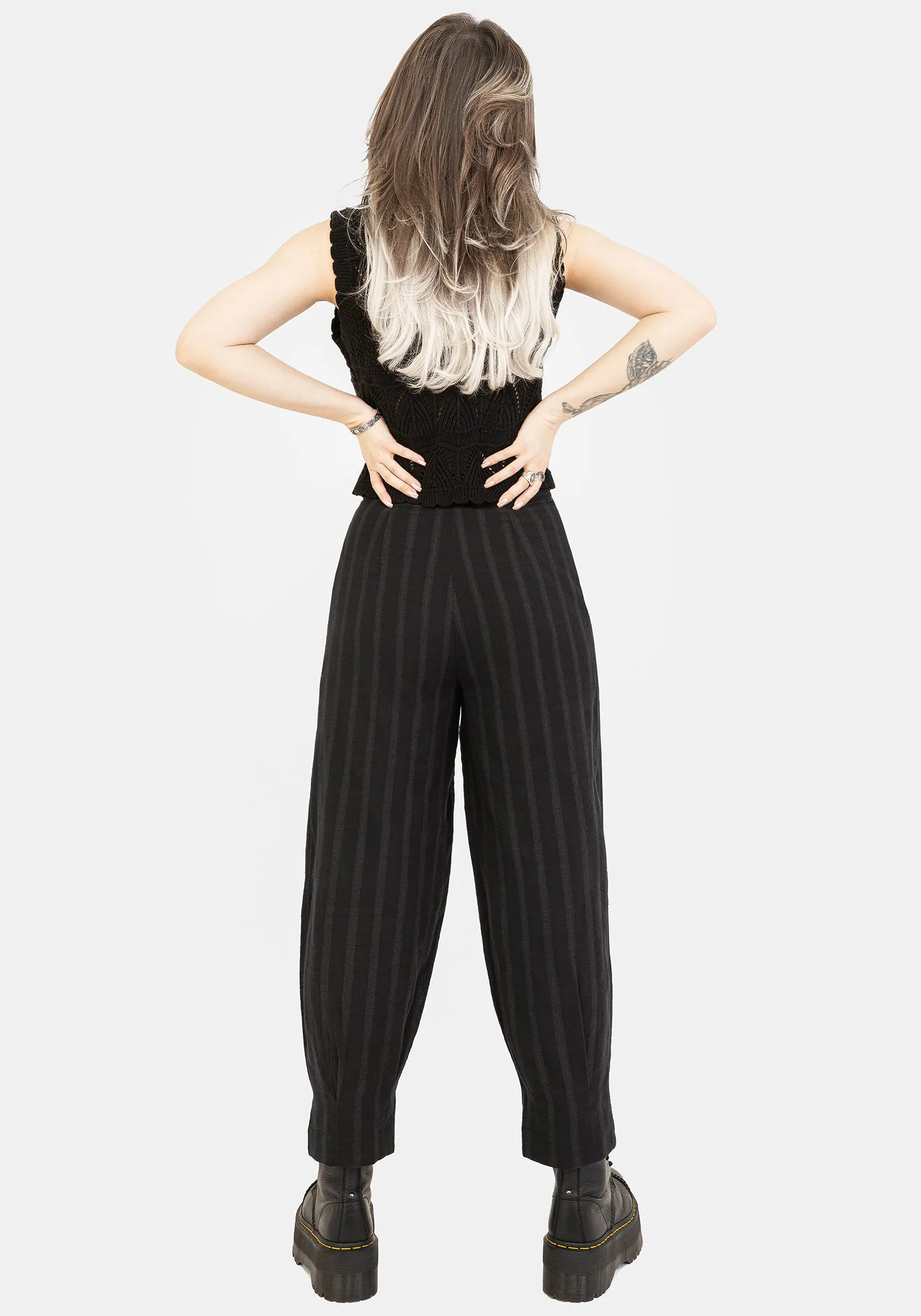 Delores Striped Cotton Balloon Trousers sold by Disturbia product image thumbnail 3