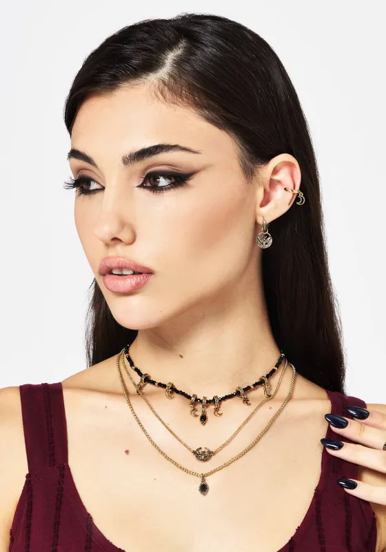 Ciela Moon Moth Layered Necklace sold by Disturbia