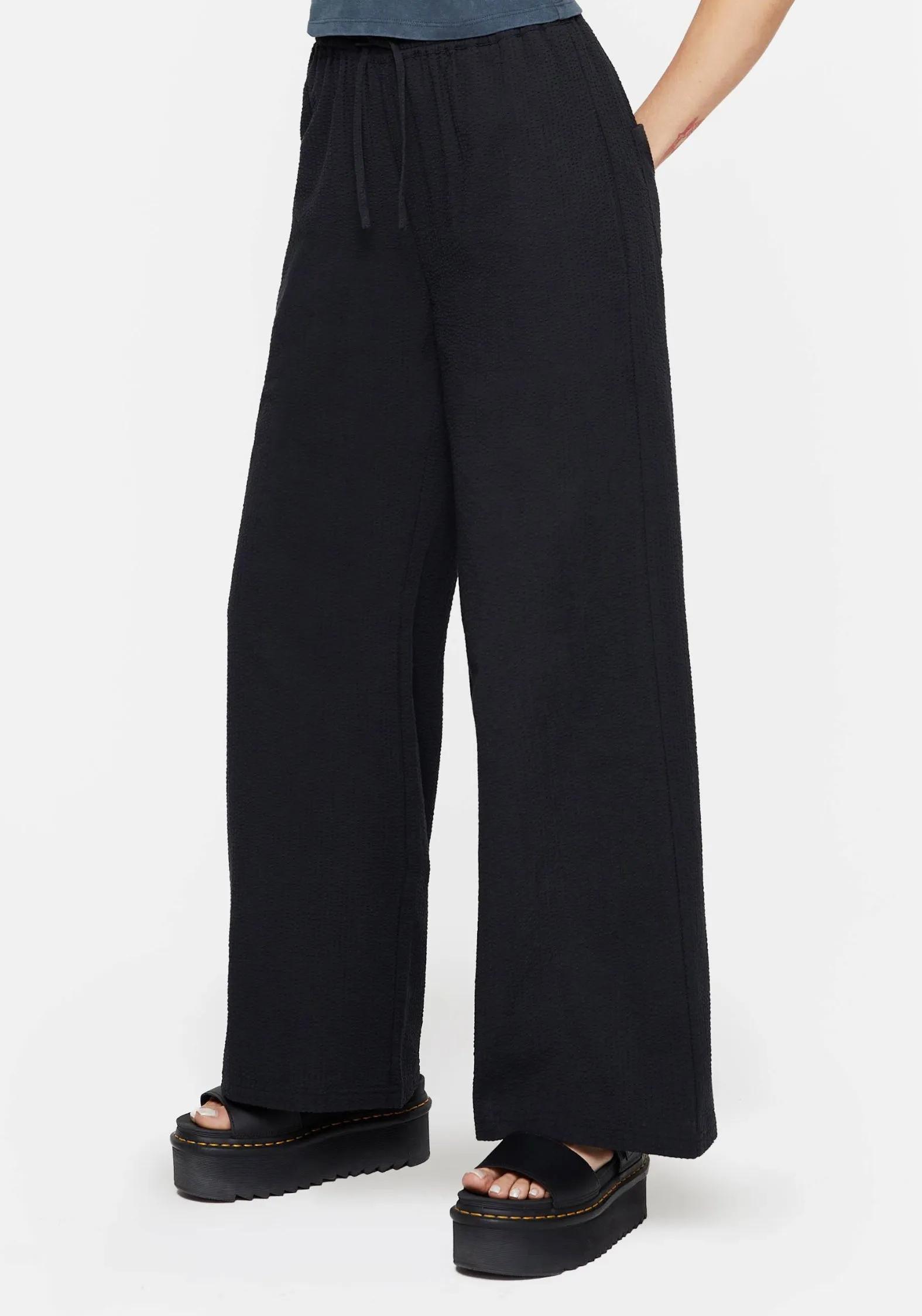 Rian Seersucker Straight Leg Trousers sold by Disturbia product image thumbnail 5