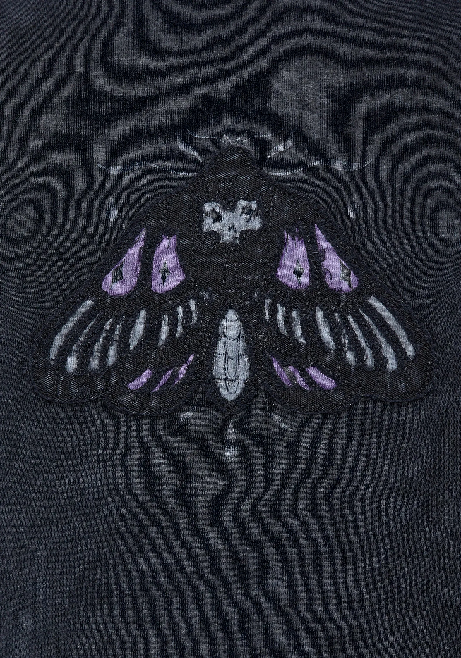 Summertime Cotton Moth Applique T-Shirt sold by Disturbia product image thumbnail 2