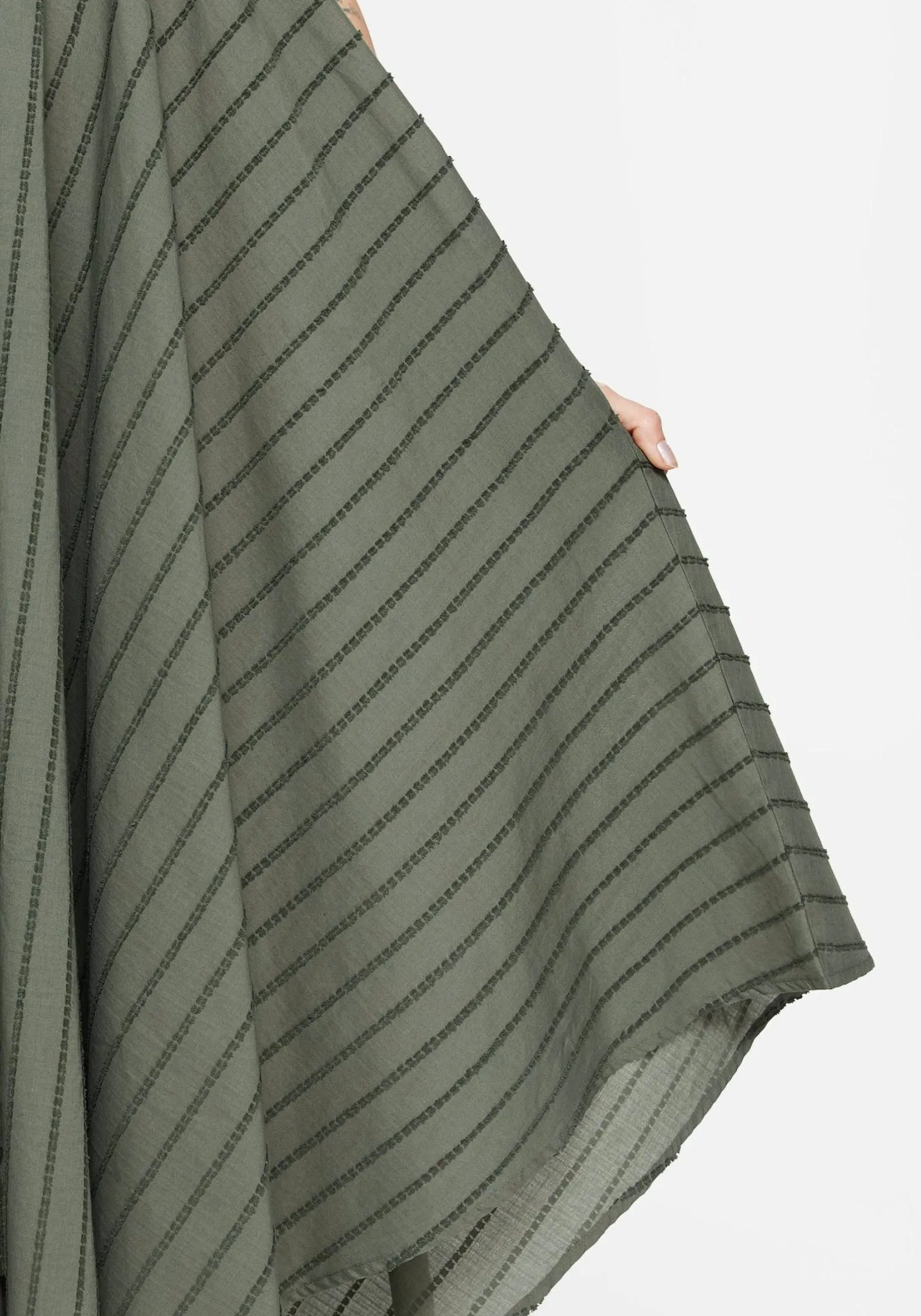 Blythe Cotton Handkerchief Hem Midaxi Dress - Green sold by Disturbia product image thumbnail 2