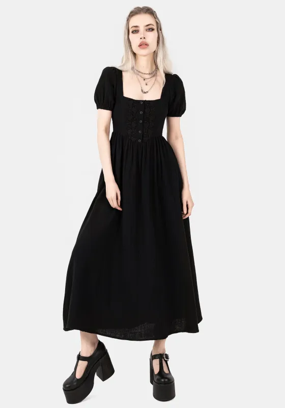 Alder Cotton Detail Midaxi Dress sold by Disturbia