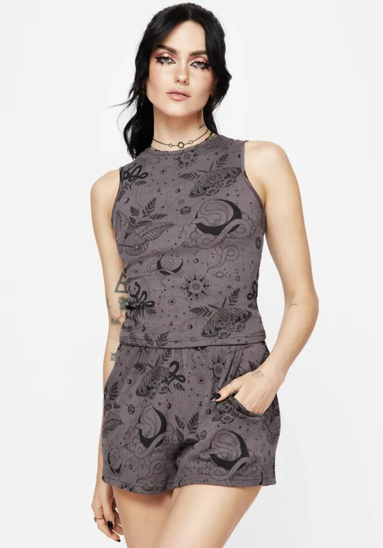 Bliss Cotton Printed Pyjama Shorts sold by Disturbia