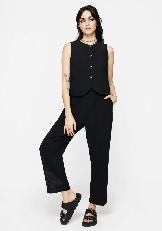 Aya Embroidered Linen Blend Balloon Pants sold by Disturbia