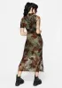 Rosaleigh Flock Velour Mesh Short Sleeved Midaxi Dress sold by Disturbia