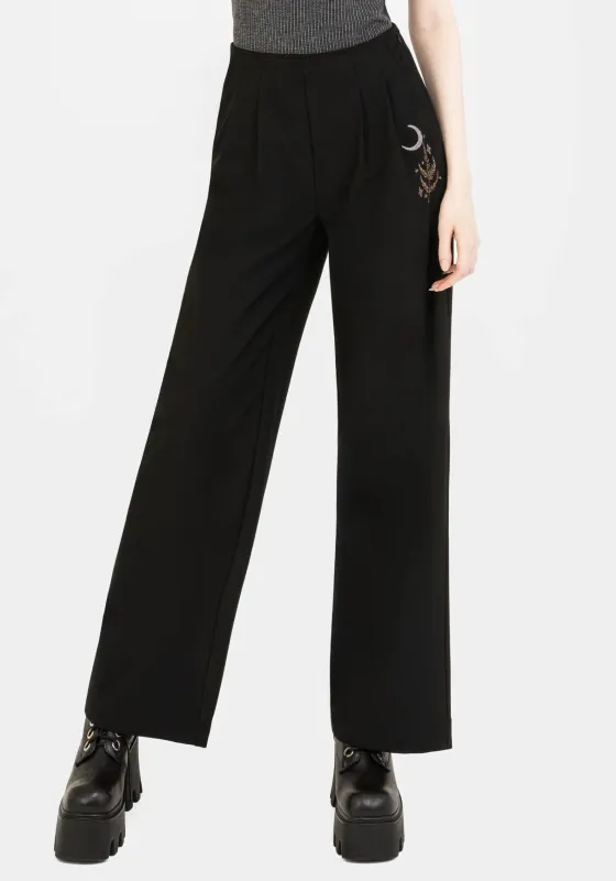 Lucia Firefly Embroidered Pleated Trousers sold by Disturbia