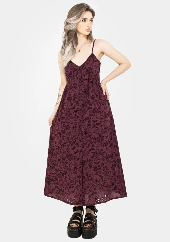 Morgana Cotton Broderie Cami Midaxi Dress sold by Disturbia