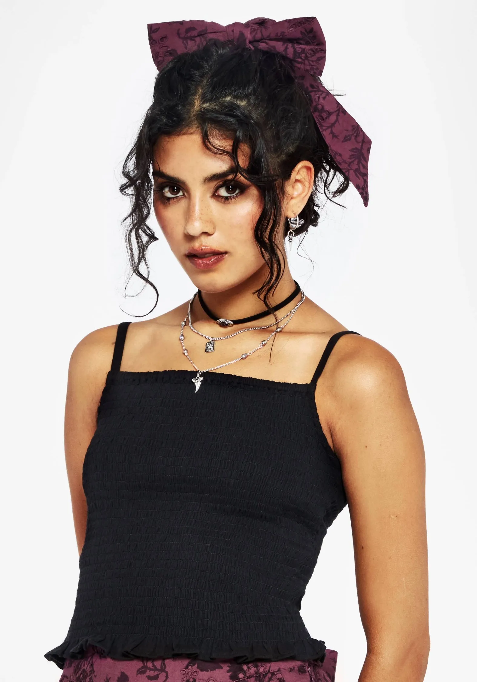 Helia Cotton Shirred Cami Top sold by Disturbia